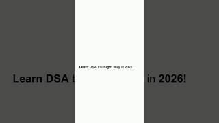 learn dsa the right way 2026
